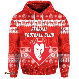 custom personalised federal football club hoodie christmas simple style red