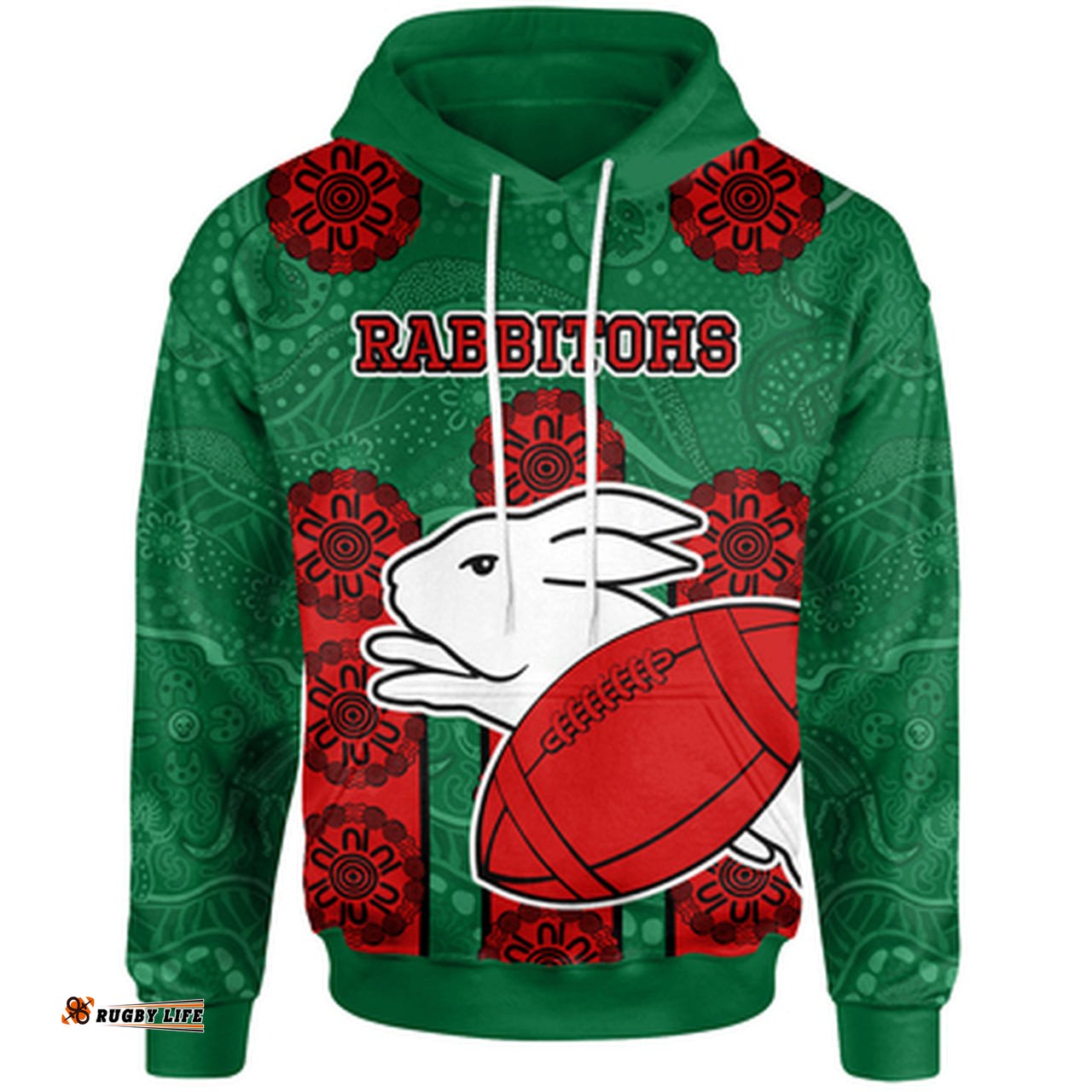 rabbitohs rugby hoodie custom indigenous rabbitohs hoodie rlt13