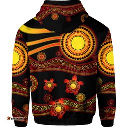 aboriginal indigenous flag vibes hoodie turtle