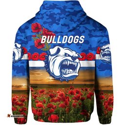 western bulldogs anzac zip up and pullover hoodie poppy vibes