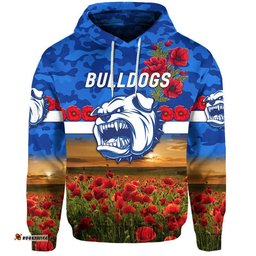 western bulldogs anzac zip up and pullover hoodie poppy vibes