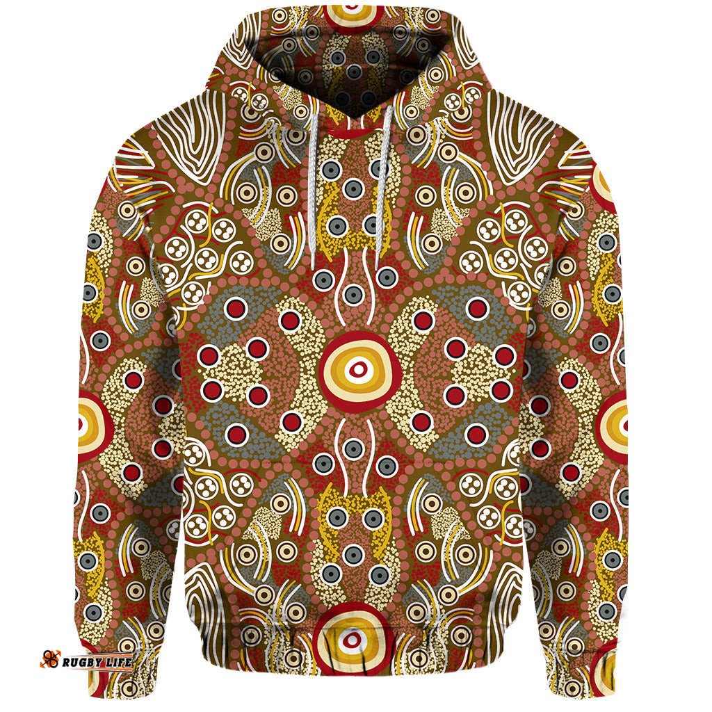 aboriginal art dot vibes hoodie indigenous no2
