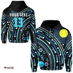 custom text and number aboriginal hoodie river of life