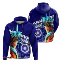 christmas graphic tiger aboriginal dot art hoodie