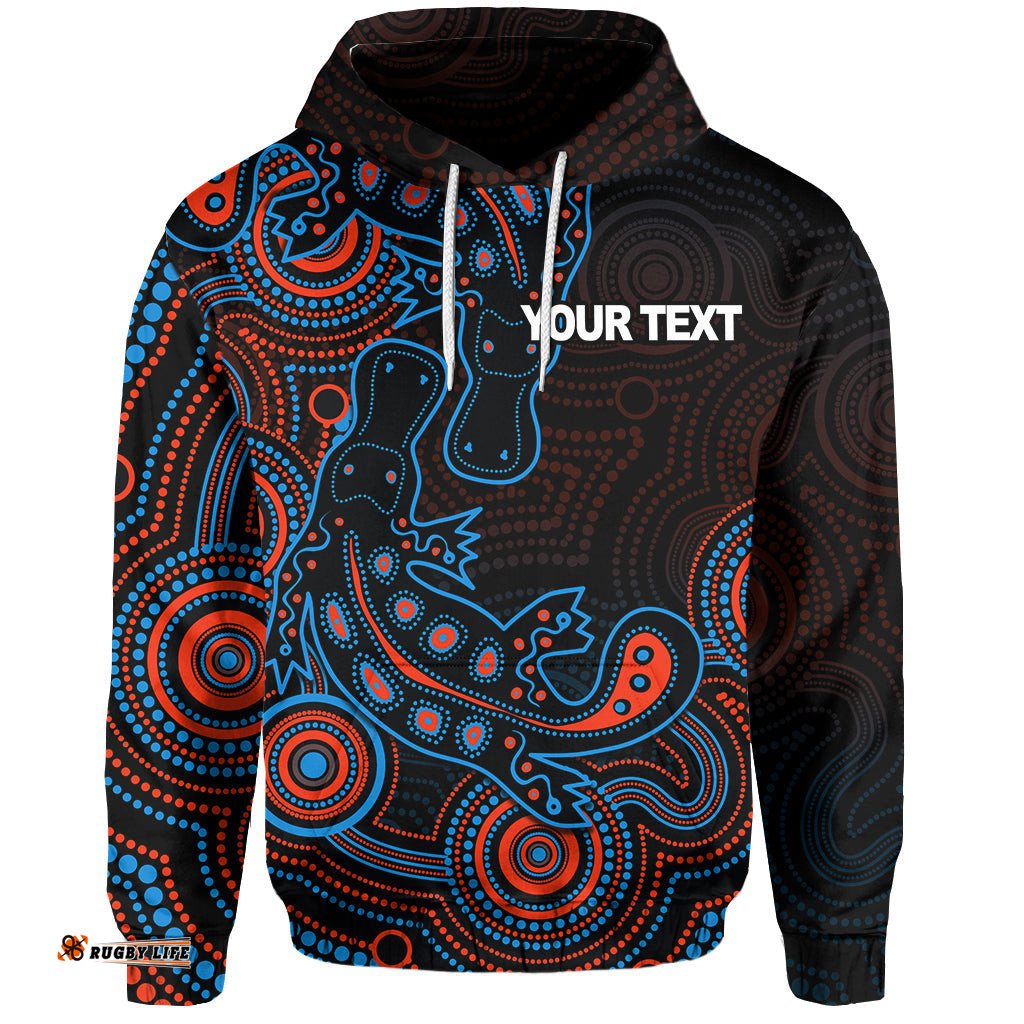 custom personalisedaboriginal platypus hoodie dot patterns style no4
