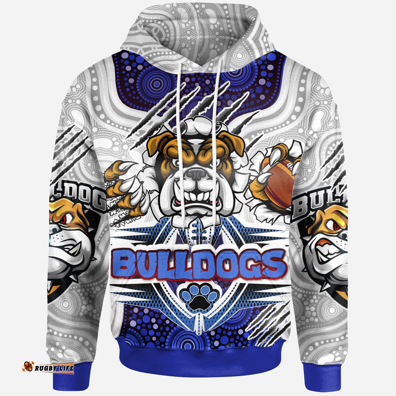 bulldogs rugby custom aboriginal hoodie indigenous super bulldogs rlt13
