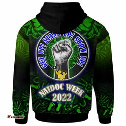 raiders rugby hoodie custom naidoc family aboriginal dot art hoodie