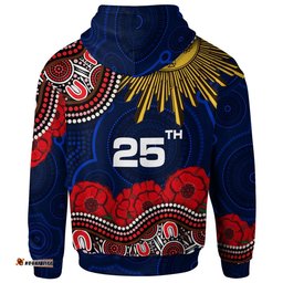 roosters rugby hoodie custom anzac day sydney roosters aboriginal culture hoodie rlt13
