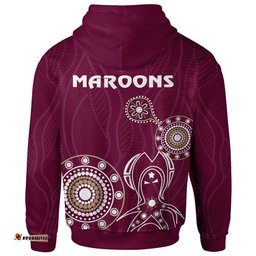 maroons rugby hoodie custom indigenous maroons rlt13
