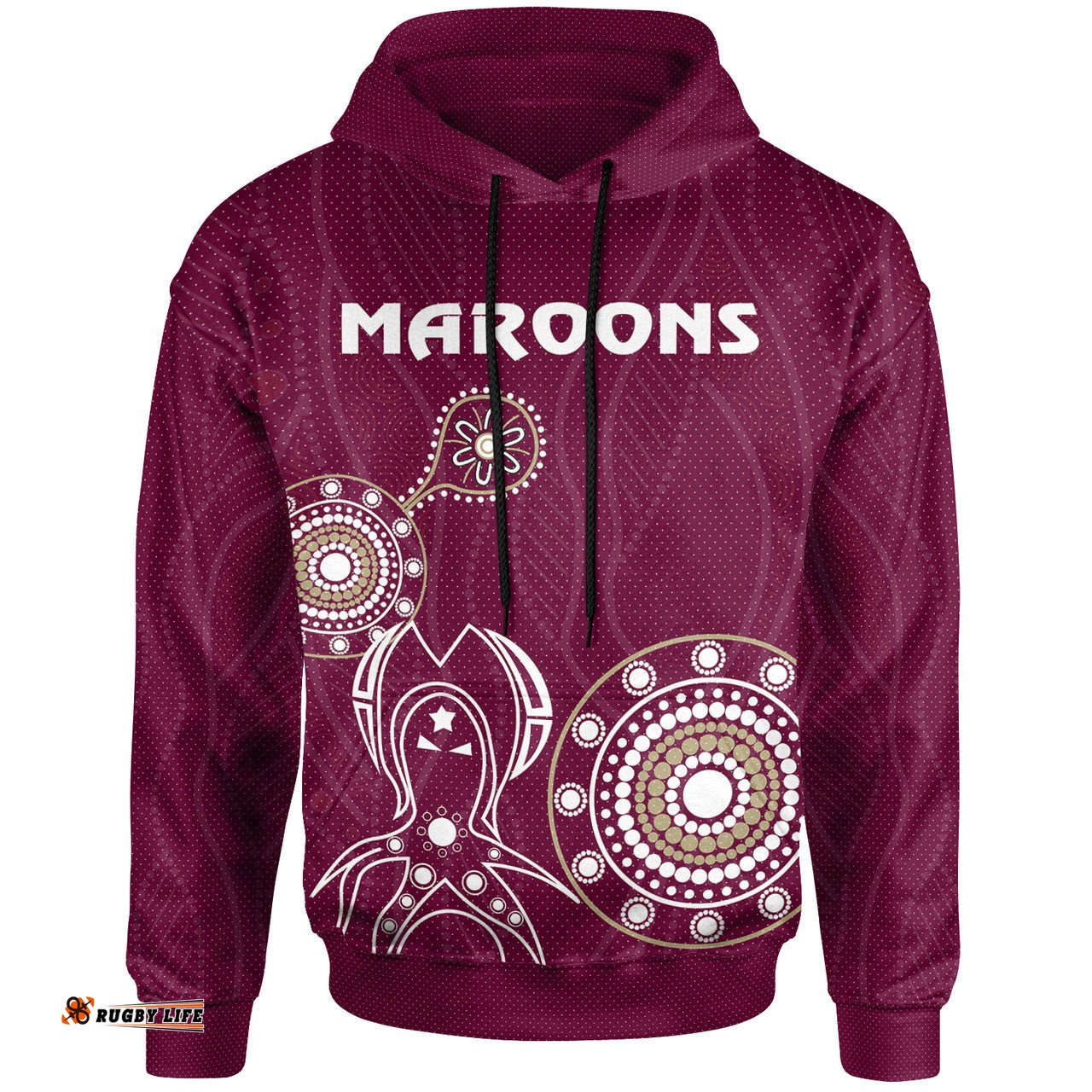 maroons rugby hoodie custom indigenous maroons rlt13