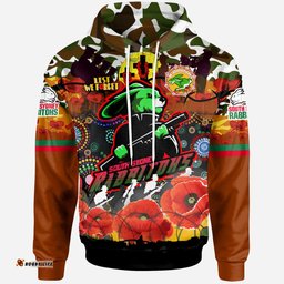 rabbitohs rugby custom camouflage anzac poppy hoodie souths anzac lest we forget spirit rlt13