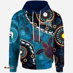 indigenous all stars rugby custom hoodie dreamtime turtle with aboriginal and torres strait islanders flag rlt13