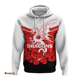 custom personalised dragons anzac day hoodie indigenous art