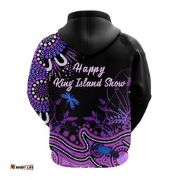 custom personalised happy king island show hoodie aboriginal tasmania australia version purple