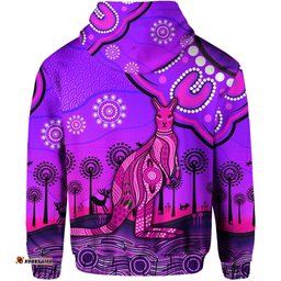 aboriginal art kangaroo hoodie indigenous unique vibes purple