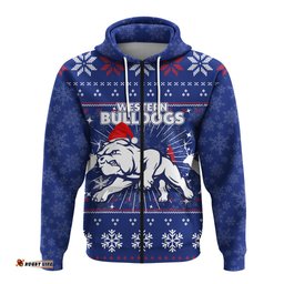 western bulldogs hoodie christmas ugly style