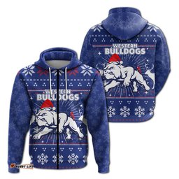western bulldogs hoodie christmas ugly style