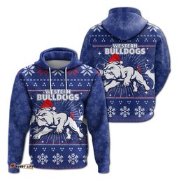 western bulldogs hoodie christmas ugly style