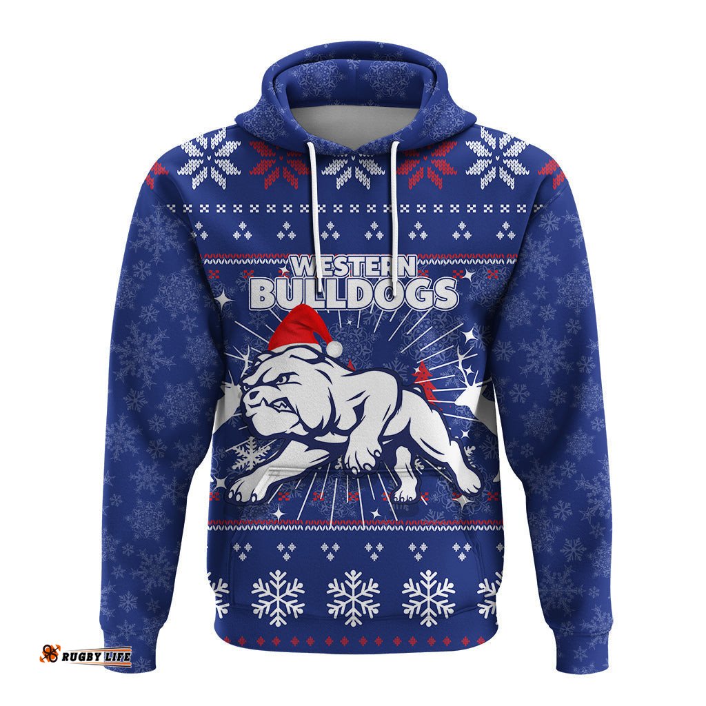 western bulldogs hoodie christmas ugly style