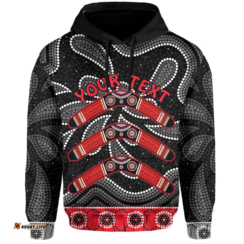 custom personalised aboriginal boomerang hoodie kangaroo australia