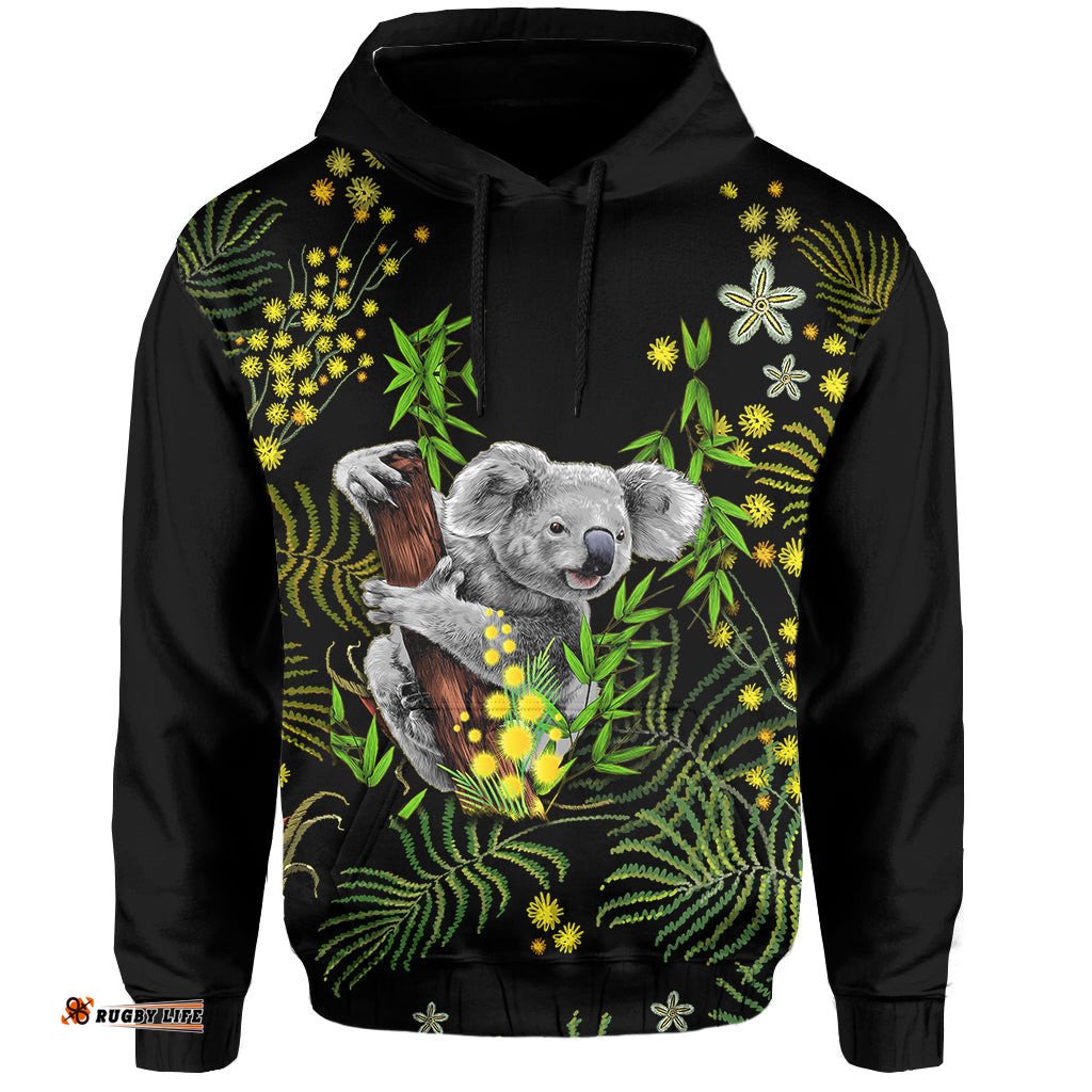 golden wattle hoodie koala australia acacia pycnantha version simple