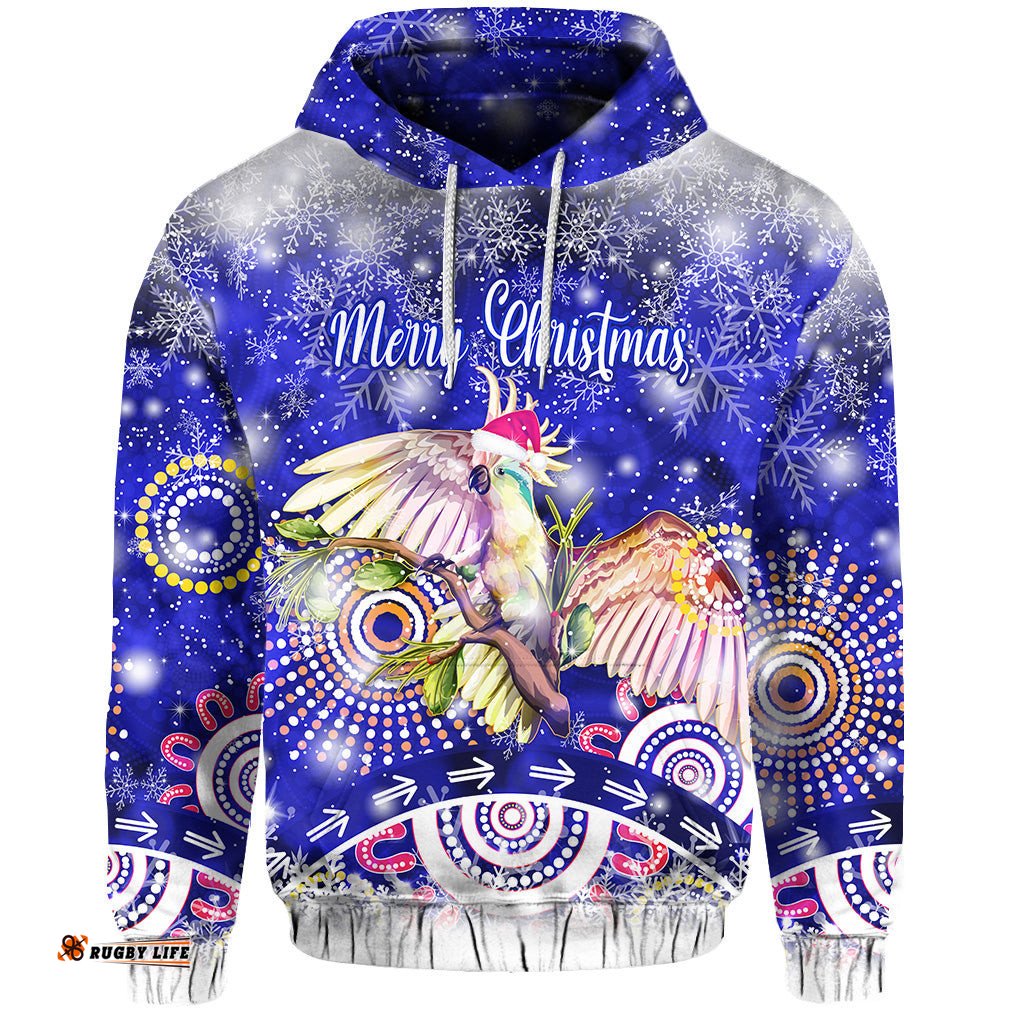 custom personalised australia cockatoo christmas hoodie original style blue