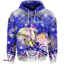 custom personalised australia cockatoo christmas hoodie original style blue