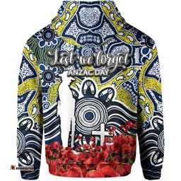 cowboys hoodie anzac day poppy flowers with aboriginal