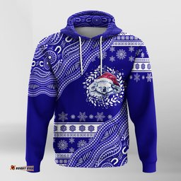 australian koala aboriginal art mix snow pattern christmas hoodie