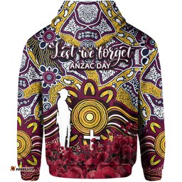 brisbane broncos hoodie anzac day poppy flowers with aboriginal