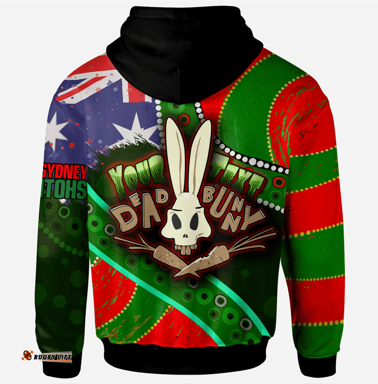 rabbitohs aboriginal rugby hoodie the indigenous bunniess army rlt13