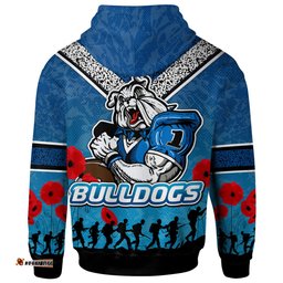 bulldogs rugby hoodie custom anzac bulldogs hoodie rlt13