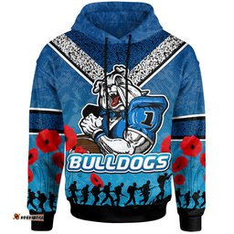 bulldogs rugby hoodie custom anzac bulldogs hoodie rlt13