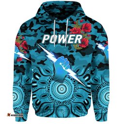 port adelaide power anzac zip up and pullover hoodie indigenous vibes