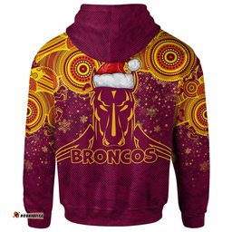 broncos christmas rugby hoodie custom indigenous broncos footprints hoodie rlt13