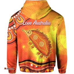 echidna aboriginal hoodie australian animal