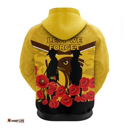 hawks anzac day hoodie indigenous art