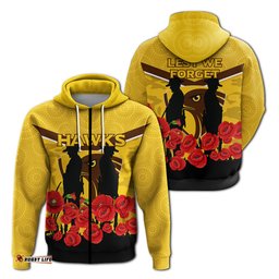hawks anzac day hoodie indigenous art