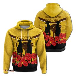 hawks anzac day hoodie indigenous art