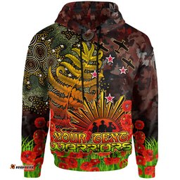 warriors rugby hoodie custom anzac warriors with remembrance poppy and indigenous patterns hoodie rlt13