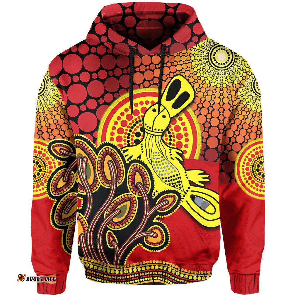 custom personalised aboriginal platypus hoodie tree on the hill sunshine