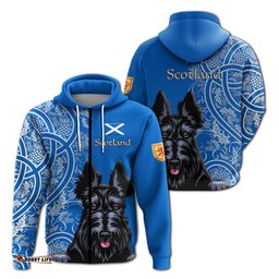 scottish terrier with thistle hoodie