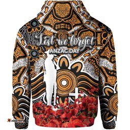 wests tigers hoodie anzac day poppy flowers with aboriginal
