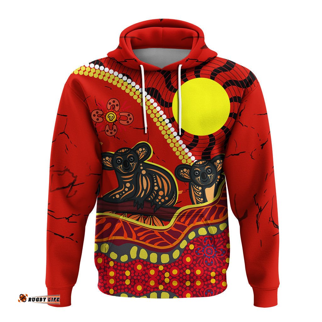 aboriginal koala painting hoodie