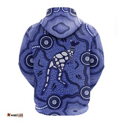 aboriginal kangaroo painting purple hoodie