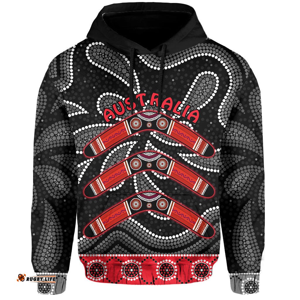 aboriginal boomerang hoodie kangaroo australia