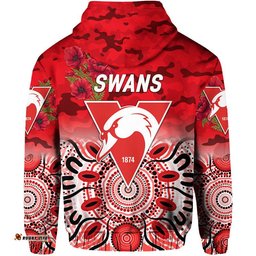 sydney swans anzac zip up and pullover hoodie indigenous vibes