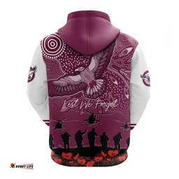 manly sea eagles rugby hoodie anzac day toward the new dawn