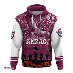 manly sea eagles rugby hoodie anzac day toward the new dawn