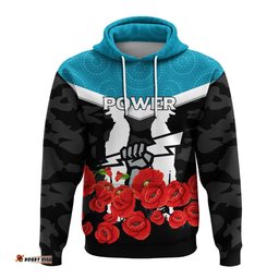 port adelaide power anzac day indigenous art hoodie
